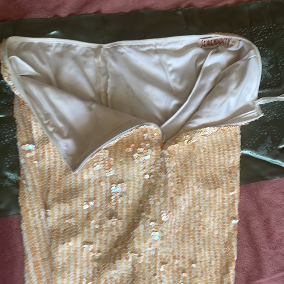 Disco sparkling pants serendipity xl peach n cream sparkling flare pants - Picture 4 of 4